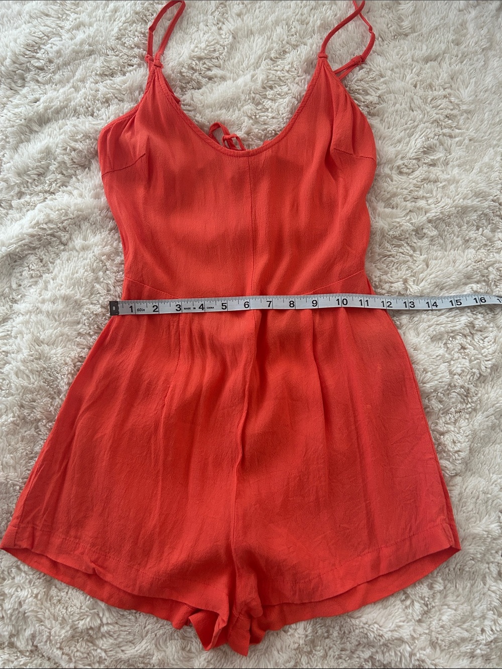 Red Sleeveless Romper